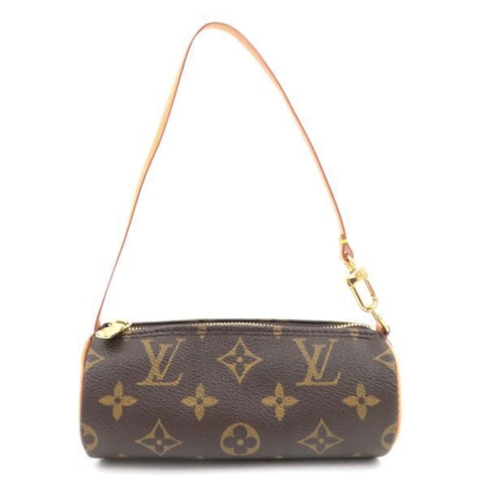 Louis Vuitton Monogram Papillon Pouch Clutch Canvas Leather